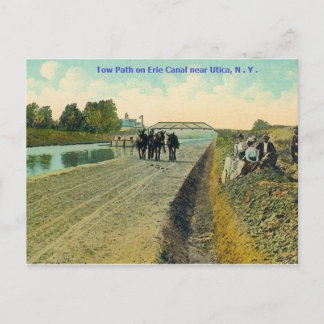 Postal Postcard de la ruta de remolque de Erie Canal