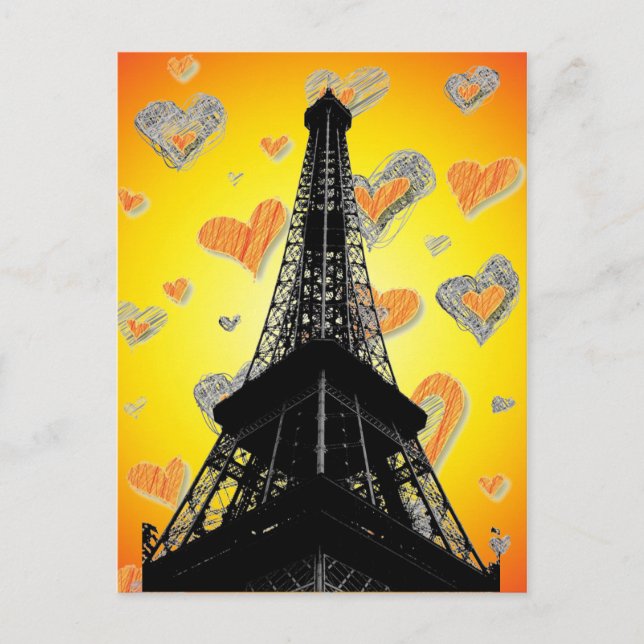 Postal Postcard de la Torre Eifel (Anverso)