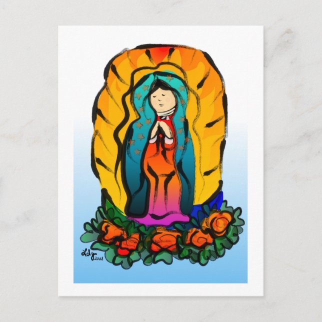 Postal Postcard de La Virgen de Guadalupe (Anverso)