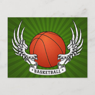Postal Postcard de las Alas de Baloncesto
