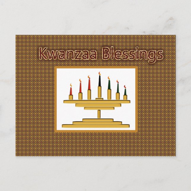 Postal Postcard de las bendiciones de Kwanzaa (Anverso)