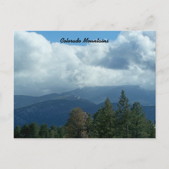 Postal Postcard de las Montañas Colorado (Anverso)