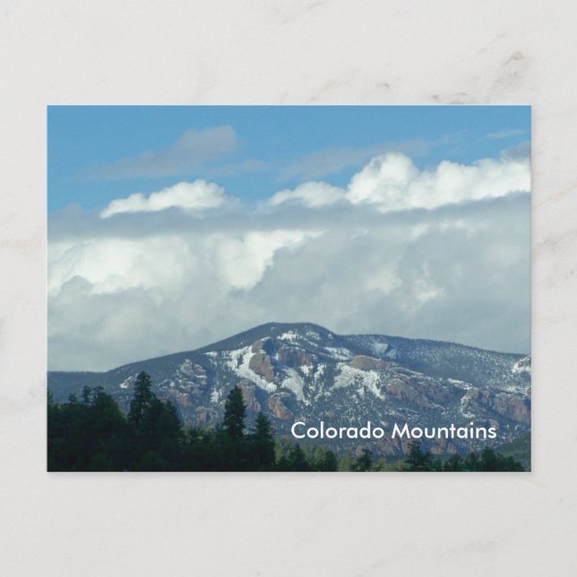 Postal Postcard de las Montañas Colorado (Anverso)