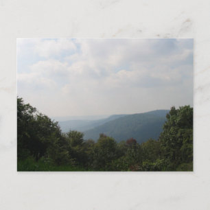 Postal Postcard de las montañas de Pensilvania