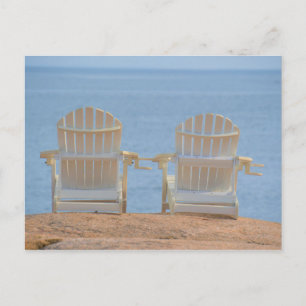 Postal Postcard de las sillas de Adirondack de la costa