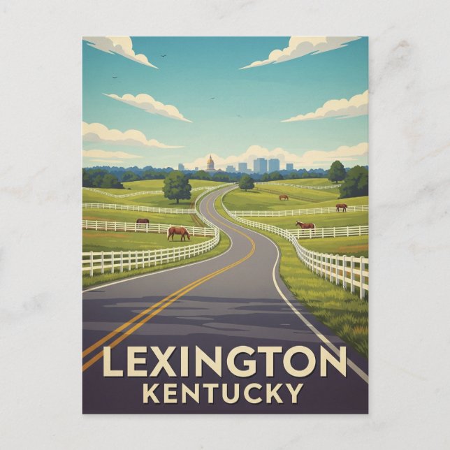 Postal Postcard de Lexington Kentucky (Anverso)
