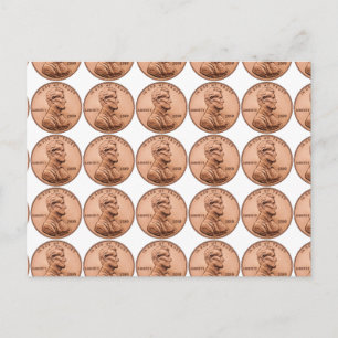 Postal Postcard de Lincoln Pennies