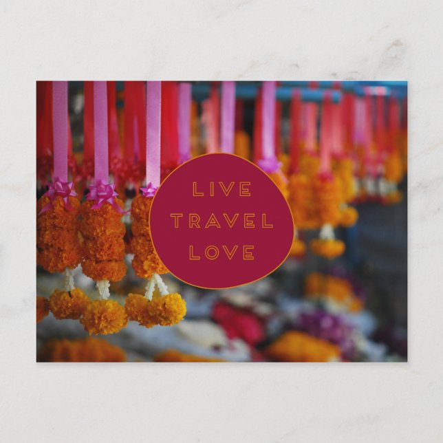 Postal POSTCARD DE Live Travel Love (Anverso)
