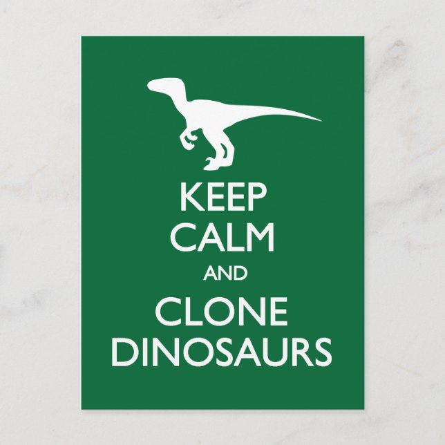 Postal Postcard de los Dinosaurios Clon de Calma (Anverso)
