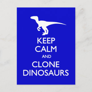Postal Postcard de los Dinosaurios Clon de Calma