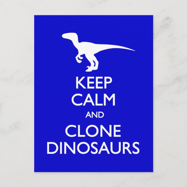 Postal Postcard de los Dinosaurios Clon de Calma (Anverso)