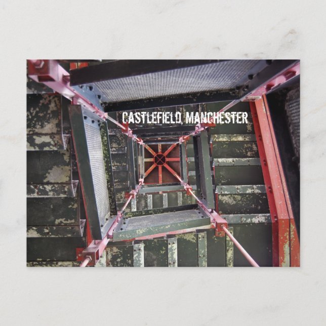 Postal Postcard de los pasos de torrente de Castlefield (Anverso)