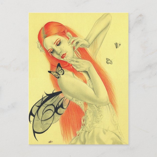 Postal Postcard de los secretos de las hadas de mariposa (Anverso)