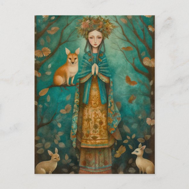 Postal Postcard de Magia Forest Lady (Anverso)
