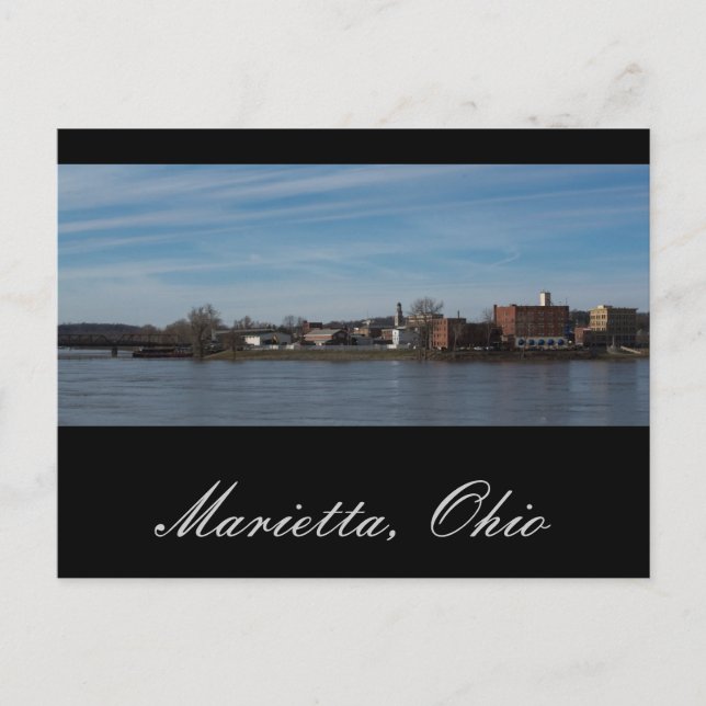 Postal Postcard de Marietta Ohio (Anverso)