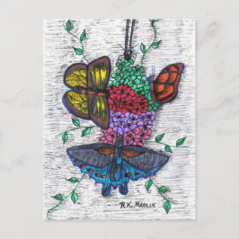 Postal Postcard de mariposas