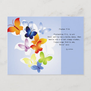Postal Postcard de mariposas
