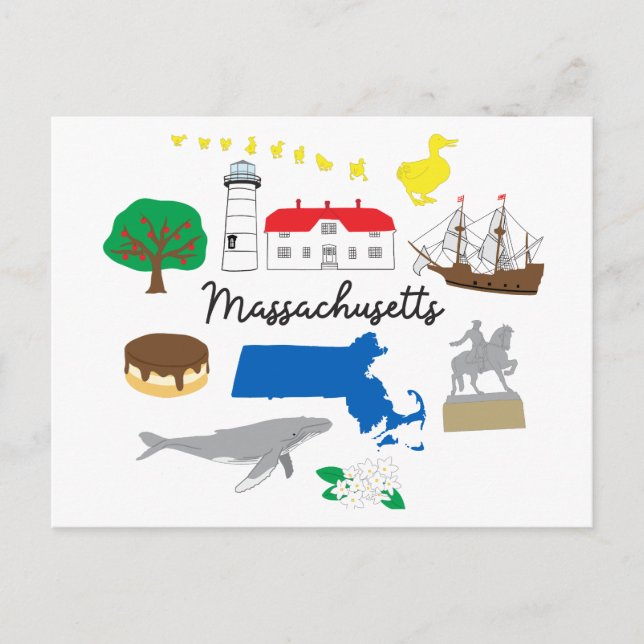 Postal Postcard de Massachusetts (Anverso)