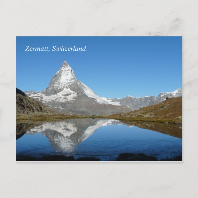 Postal Postcard de Matterhorn Zermatt Suiza (Anverso)