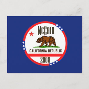 Postal Postcard de McCain CALIFORNIA