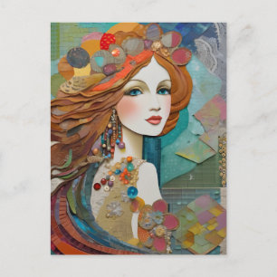 Postal Postcard de Mermaid Collage