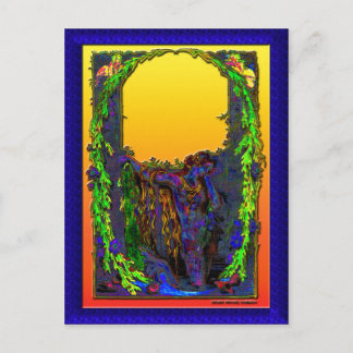 Postal Postcard de Mermaid Floral Sunrise