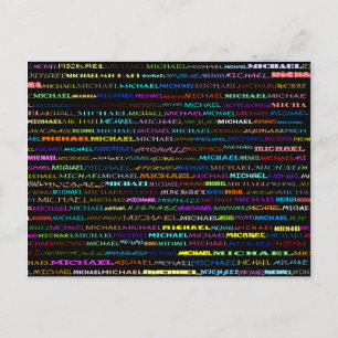 Postal Postcard de Michael Text Design I
