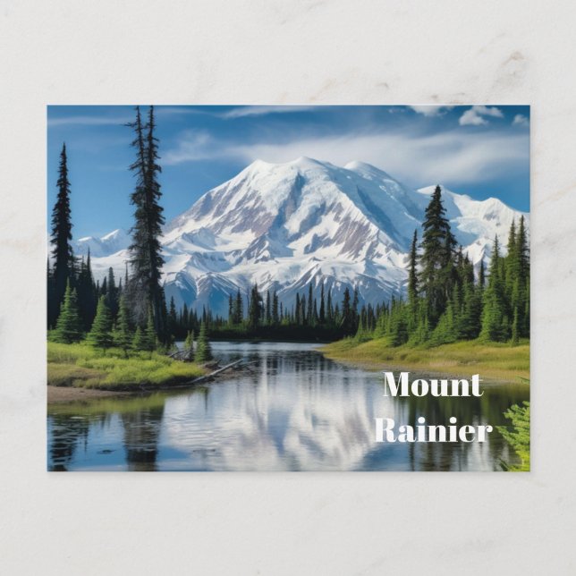 Postal Postcard de Mount Rainier (Anverso)
