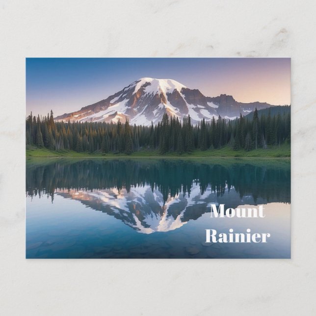 Postal Postcard de Mount Rainier (Anverso)