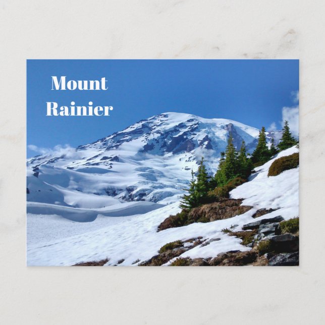 Postal Postcard de Mount Rainier (Anverso)