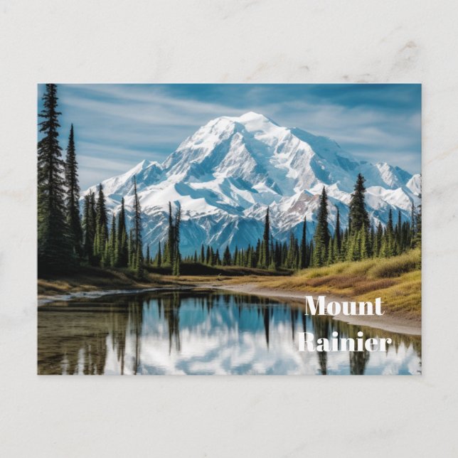 Postal Postcard de Mount Rainier (Anverso)