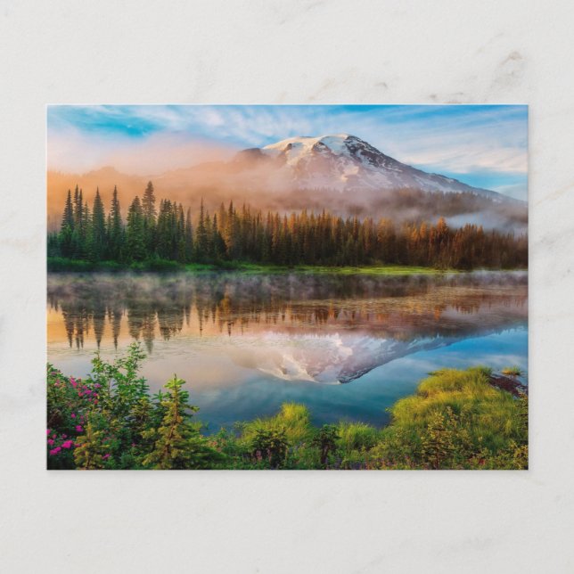 Postal Postcard de Mount Rainier (Anverso)