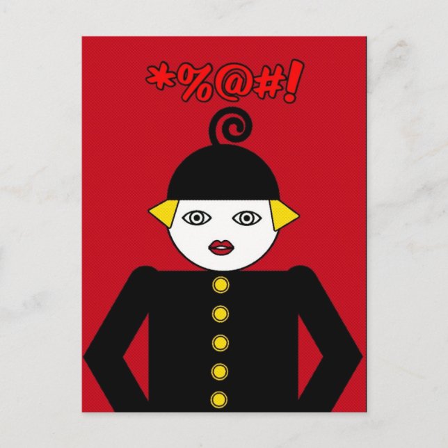 Postal Postcard de Ms. Martzkin Pop Art © 2012 M. Martz (Anverso)