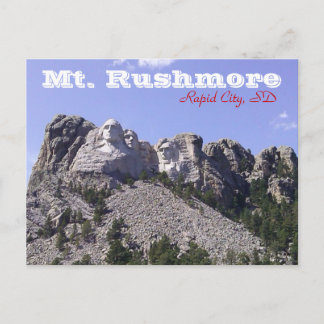 Postal Postcard de Mt. Rushmore