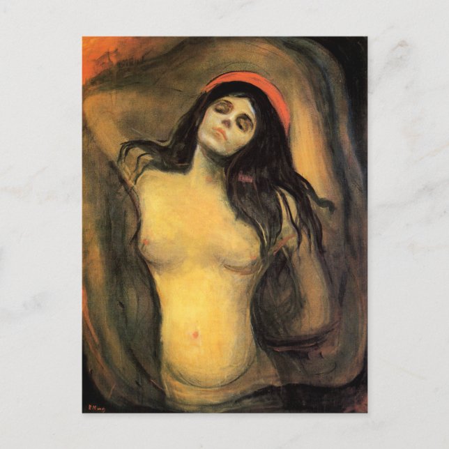 Postal Postcard de Munch Madonna (Anverso)