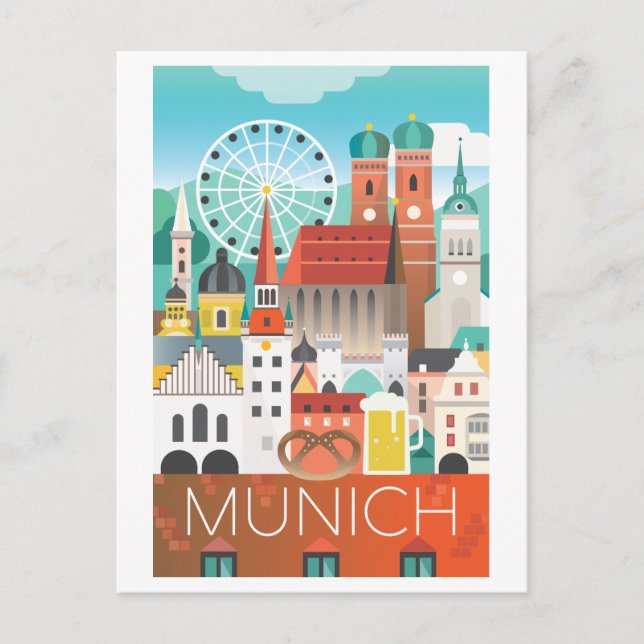 Postal Postcard de Múnich, Alemania (Anverso)