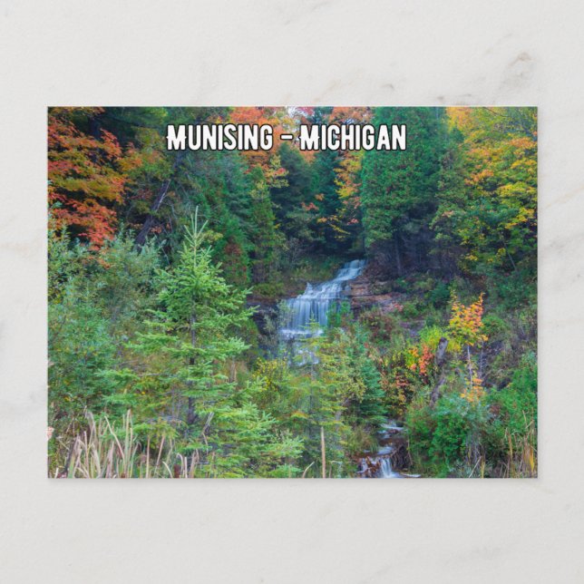 Postal Postcard de Munising Michigan (Anverso)