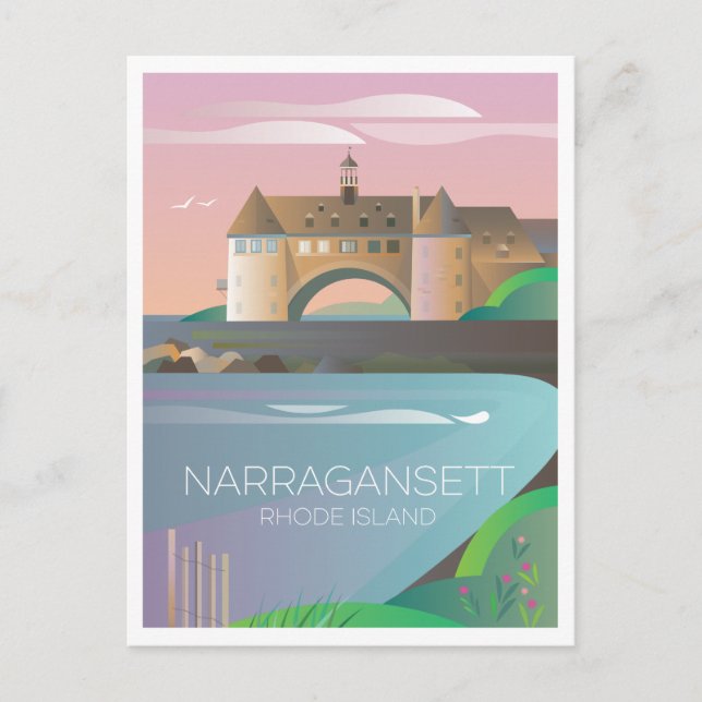 Postal Postcard de Narragansett (Anverso)