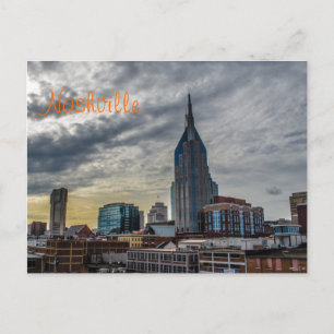 Postal Postcard de Nashville con texto