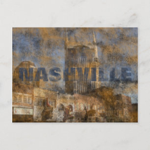 Postal Postcard de Nashville Grunge