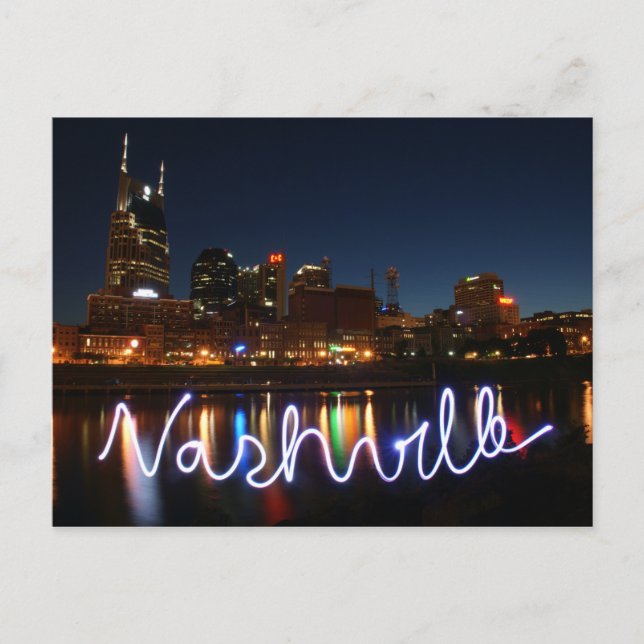 Postal Postcard de Nashville Skyline (Anverso)