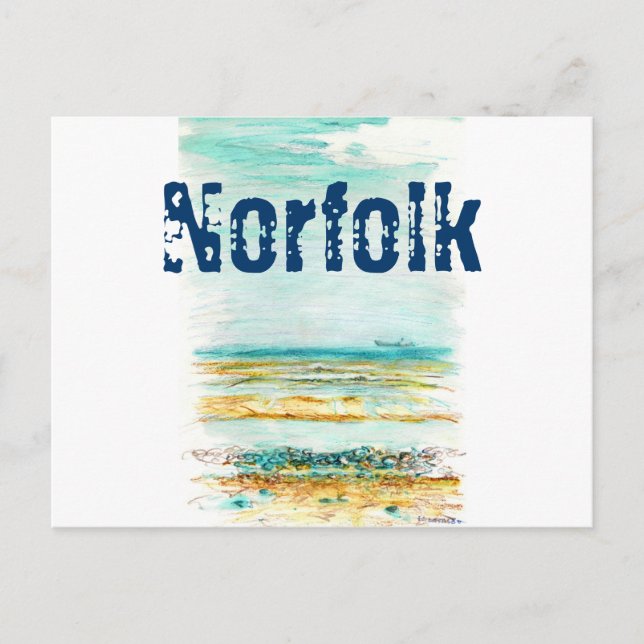 Postal Postcard de Norfolk (Anverso)