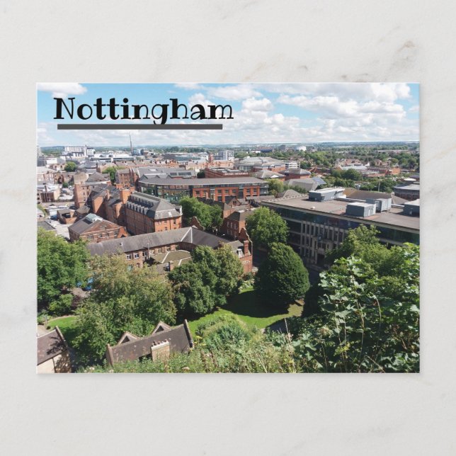 Postal Postcard de Nottingham Skyline (Anverso)