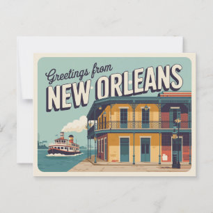 Postal Postcard de Nueva Orleans   Saludos desde