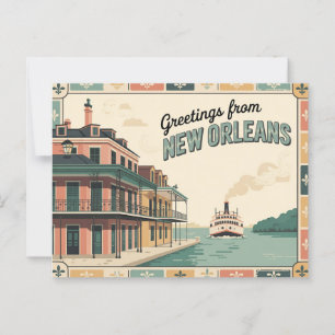 Postal Postcard de Nueva Orleans   Saludos desde