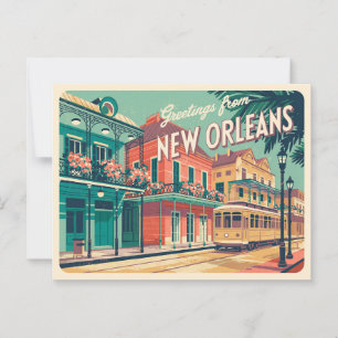 Postal Postcard de Nueva Orleans   Saludos desde