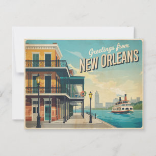 Postal Postcard de Nueva Orleans   Saludos desde