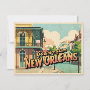 Postal Postcard de Nueva Orleans   Saludos desde