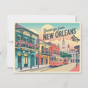 Postal Postcard de Nueva Orleans   Saludos desde