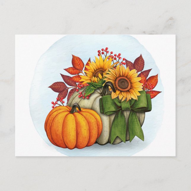 Postal Postcard de otoño (Anverso)